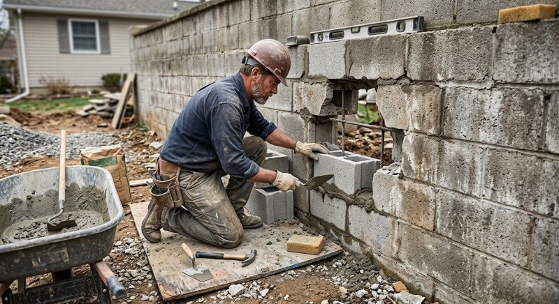 Block Wall Repair in Surprise, AZ