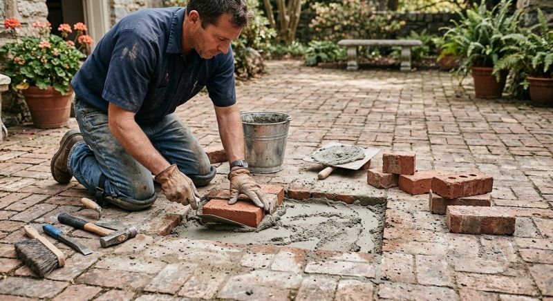 Brick Flatwork Repair in Cave Creek, AZ