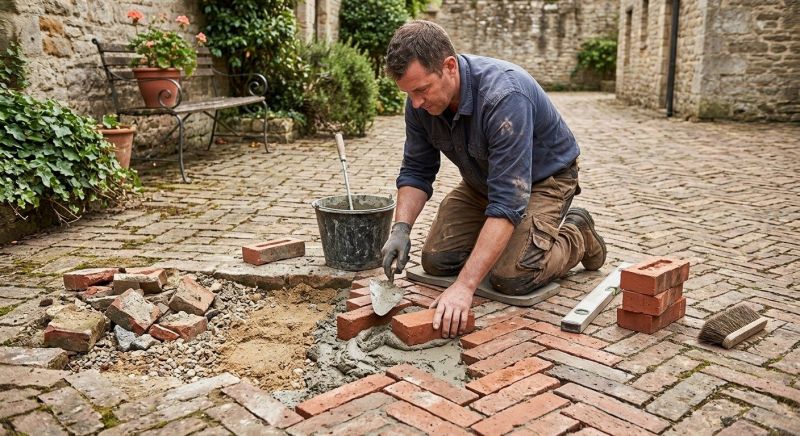 Brick Flatwork Repair in Surprise, AZ
