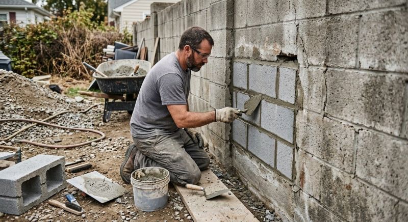 Cinder Block Wall Repair in Gilbert, AZ