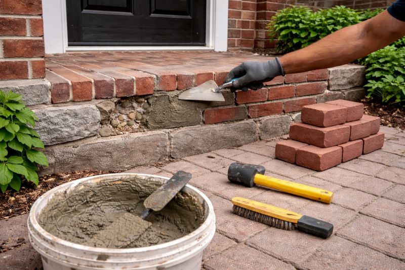 Entryway Brick Repair in Scottsdale, AZ