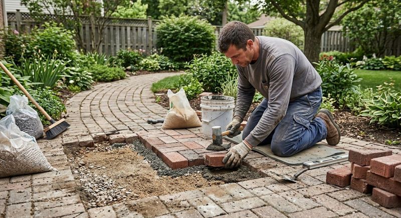 Entryway Brick Repair in Scottsdale, AZ