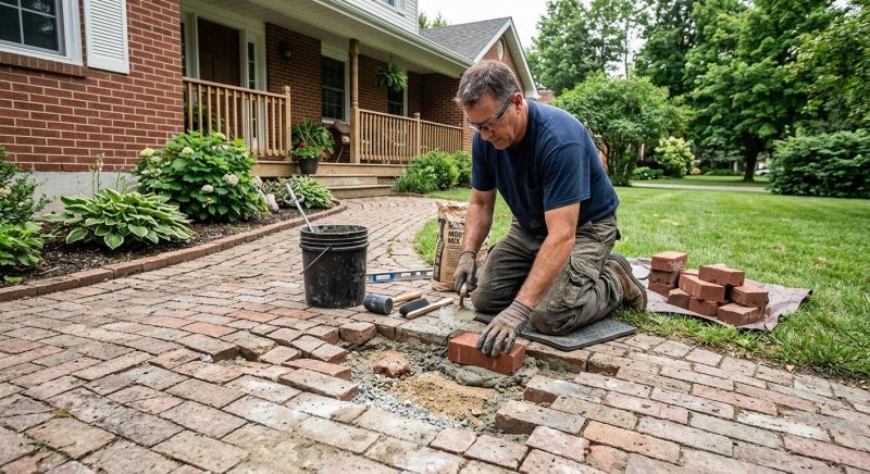Entryway Brick Repair in Scottsdale, AZ