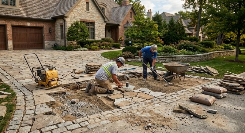 Stone Driveway Repair in Scottsdale, AZ