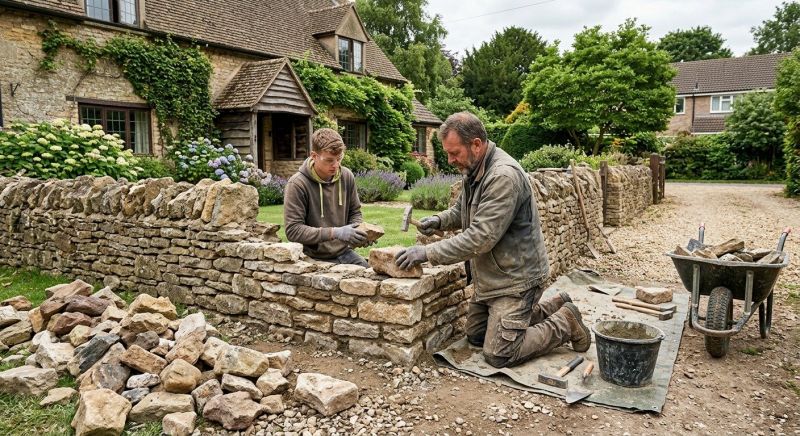 Stone Wall Repair in Surprise, AZ